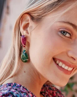 Polin et moi BISUTERÍA>Pendientes Carey Bicoly buganvilla