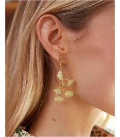 Polin et moi BISUTERÍA>Pendientes Flores Largia menta