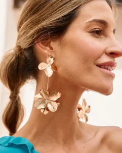 Polin et moi BISUTERÍA|FERIA>Pendientes Largos Lorena ORO