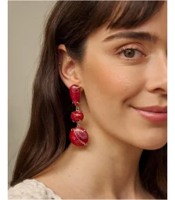 Polin et moi BISUTERÍA|FERIA>Pendientes Largos Zhacary cereza