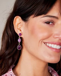 Polin et moi BISUTERÍA>Pendientes Lágrima Taima buganvilla