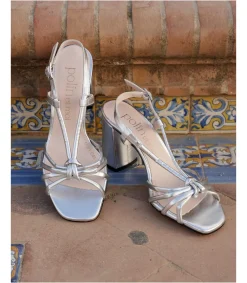 Polin et moi SANDALIAS|CALZADO>Sandalia Nudo Milana plata/plomo