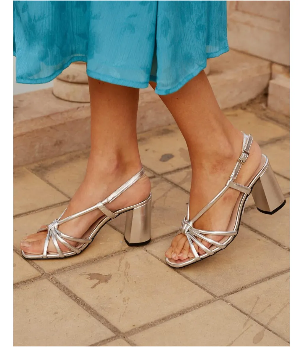 Polin et moi SANDALIAS|CALZADO>Sandalia Nudo Milana plata/plomo