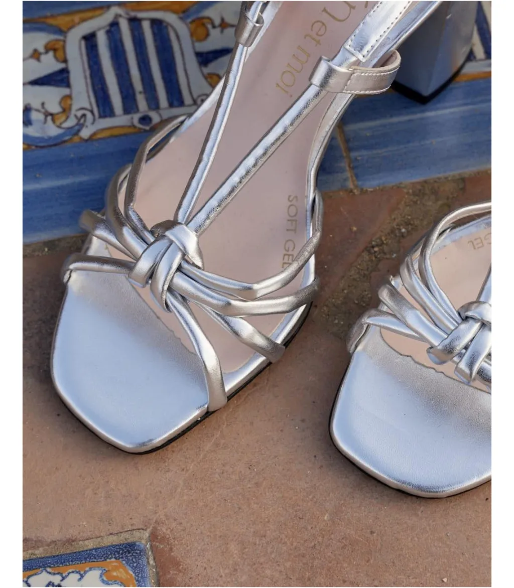 Polin et moi SANDALIAS|CALZADO>Sandalia Nudo Milana plata/plomo