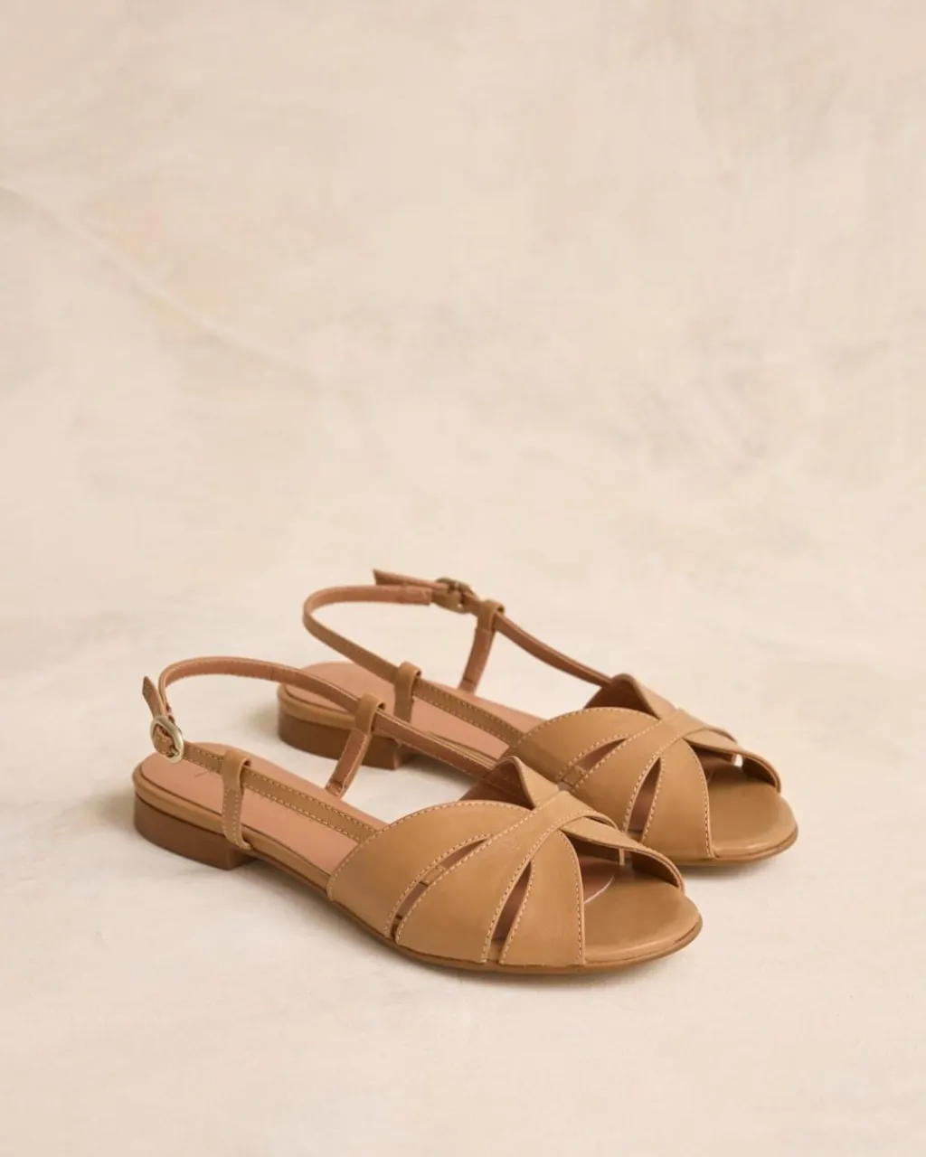 Polin et moi SANDALIAS>Sandalia Plana Makkia camel