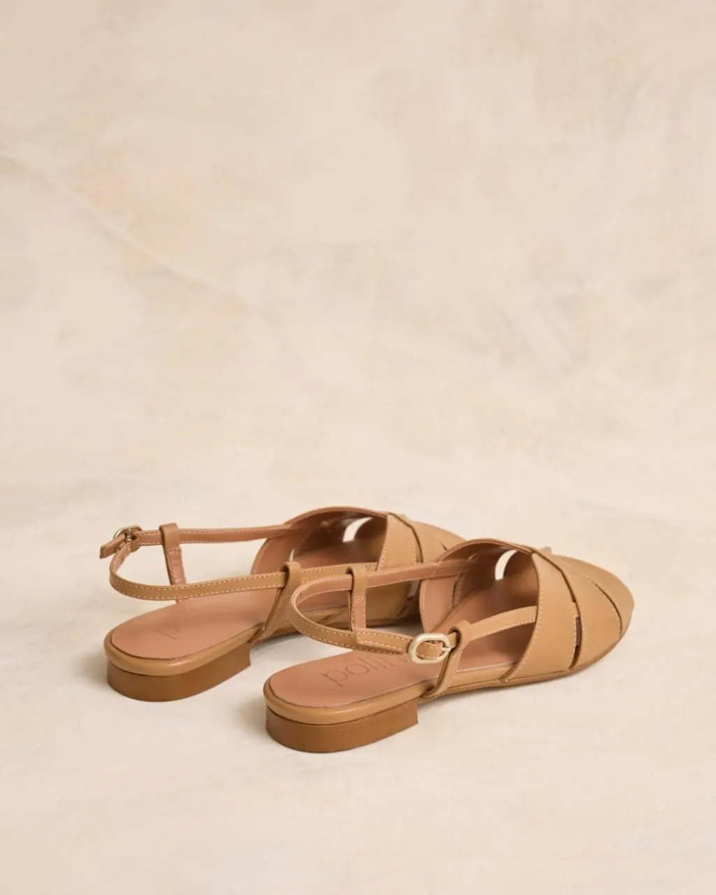 Polin et moi SANDALIAS>Sandalia Plana Makkia camel