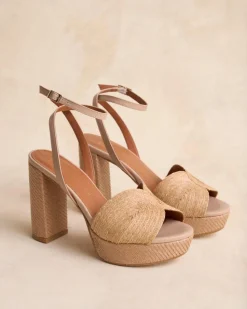 Polin et moi SANDALIAS|FERIA>Sandalia Rafia Navia beige