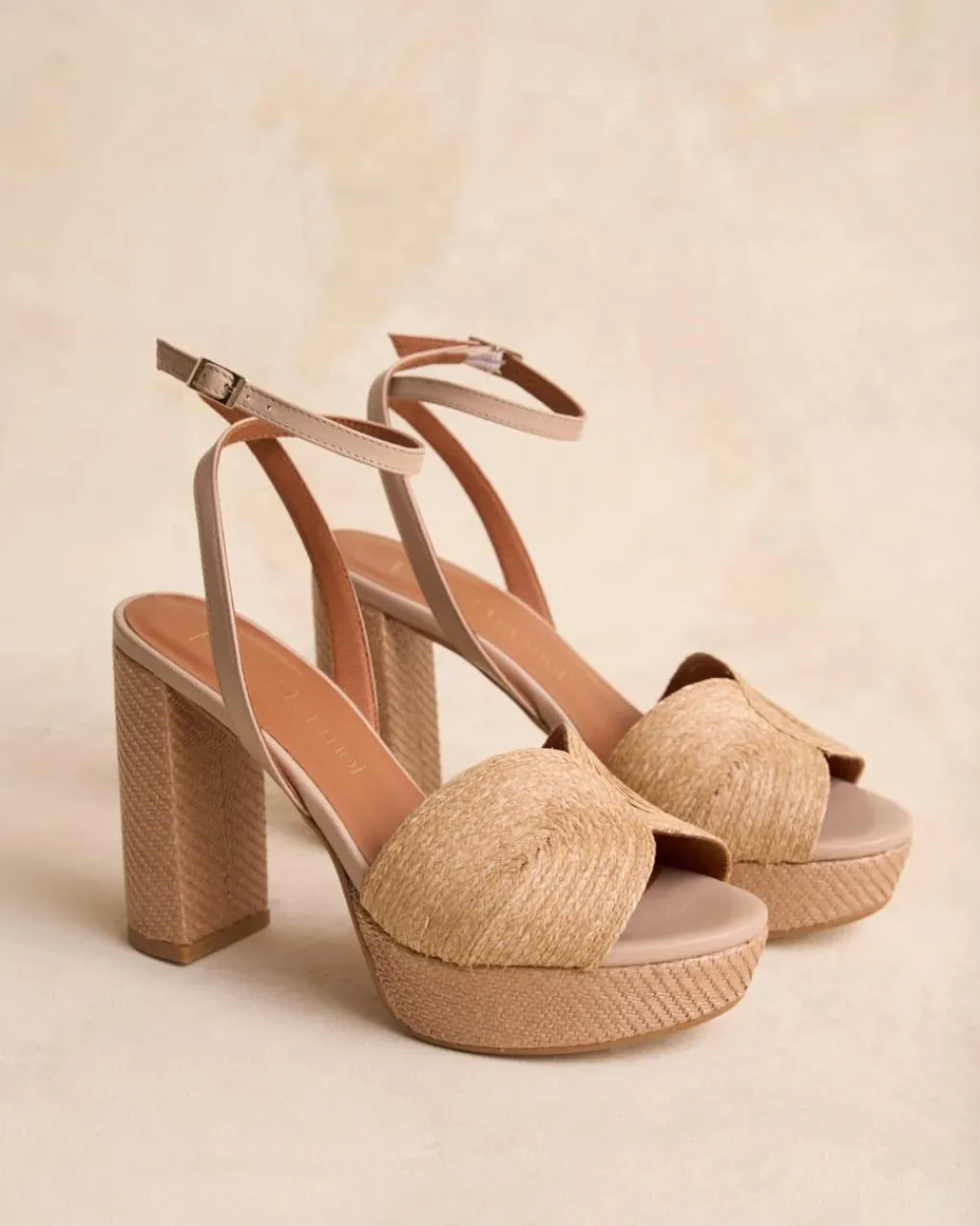 Polin et moi SANDALIAS|FERIA>Sandalia Rafia Navia beige