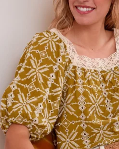 Polin et moi BLUSAS Y CAMISAS>Top Bordado Olima Oliva