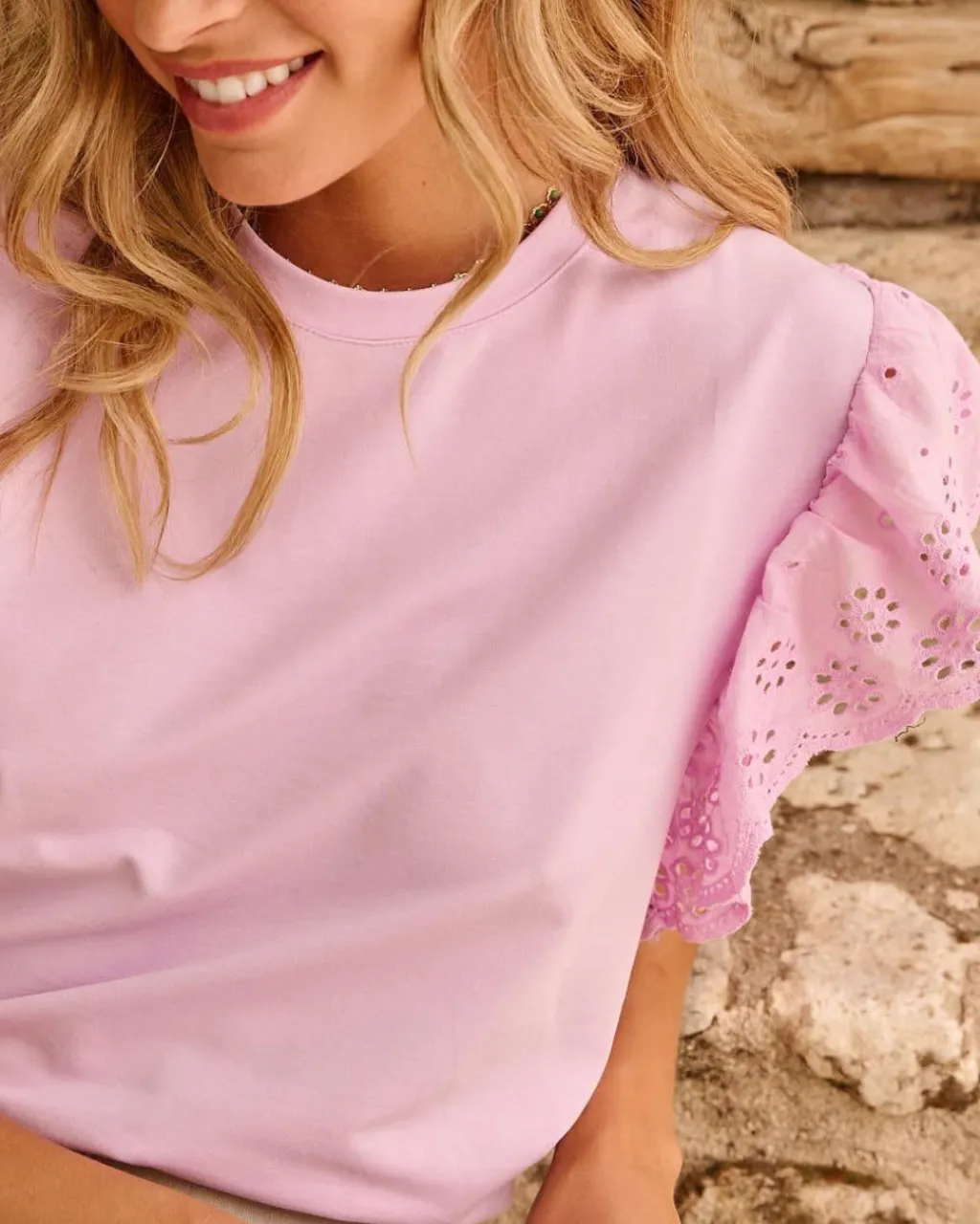 Polin et moi CAMISETAS Y TOPS>Top Volante Justina Lila