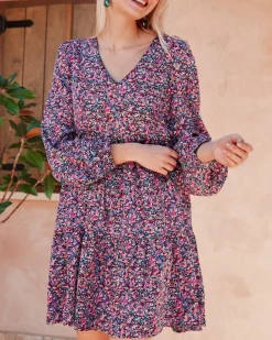 Polin et moi VESTIDOS Y MONOS>Vestido Babydoll Cortia Morado