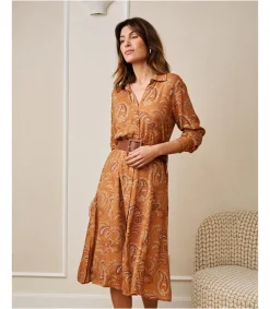 Polin et moi VESTIDOS Y MONOS>Vestido Camisero Carmiña ocre