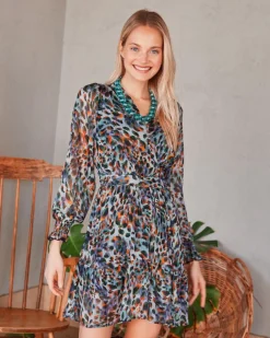 Polin et moi VESTIDOS Y MONOS>Vestido Corto Alima Turquesa