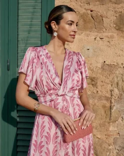 Polin et moi VESTIDOS INVITADA>Vestido Estampado Bumbia Rosa