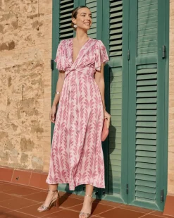 Polin et moi VESTIDOS INVITADA>Vestido Estampado Bumbia Rosa