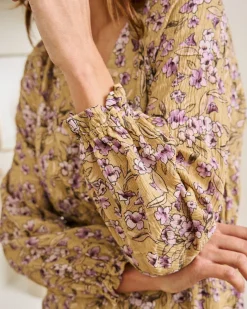 Polin et moi VESTIDOS Y MONOS>Vestido Flores Ciela beige