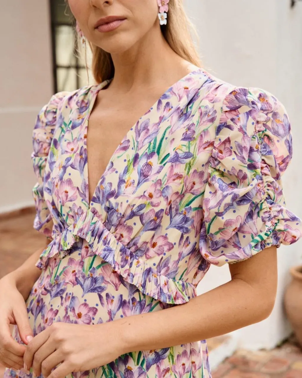 Polin et moi FERIA|VESTIDOS INVITADA>Vestido Flores Gaia Lila