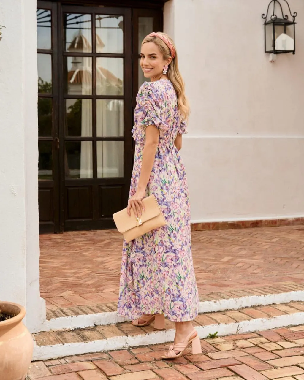 Polin et moi FERIA|VESTIDOS INVITADA>Vestido Flores Gaia Lila