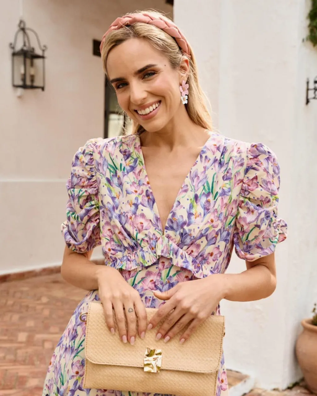 Polin et moi FERIA|VESTIDOS INVITADA>Vestido Flores Gaia Lila