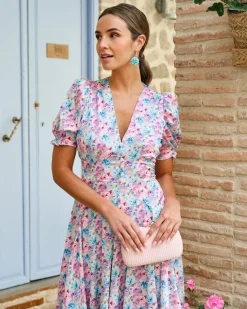 Polin et moi VESTIDOS INVITADA>Vestido Flores Madison Celeste