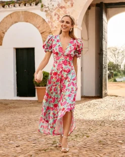 Polin et moi FERIA|VESTIDOS INVITADA>Vestido Flores Mar Celeste