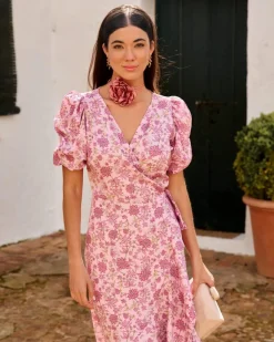 Polin et moi FERIA|VESTIDOS INVITADA>Vestido Flores Rubiera Rosa