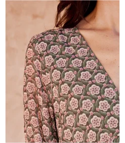 Polin et moi VESTIDOS Y MONOS>Vestido Largo Florali verde esmeralda