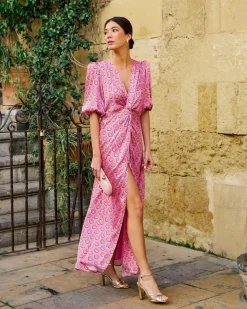 Polin et moi FERIA>Vestido Largo Francis Rosa