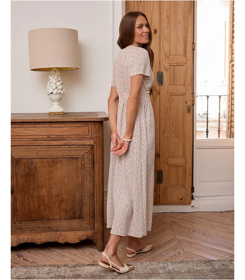 Polin et moi VESTIDOS Y MONOS>Vestido Largo Lunar Crudo