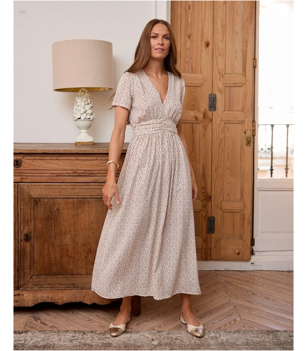 Polin et moi VESTIDOS Y MONOS>Vestido Largo Lunar Crudo