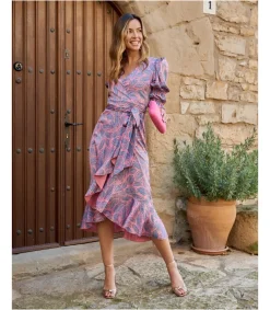 Polin et moi FERIA|VESTIDOS INVITADA>Vestido Lazo Lis Celeste