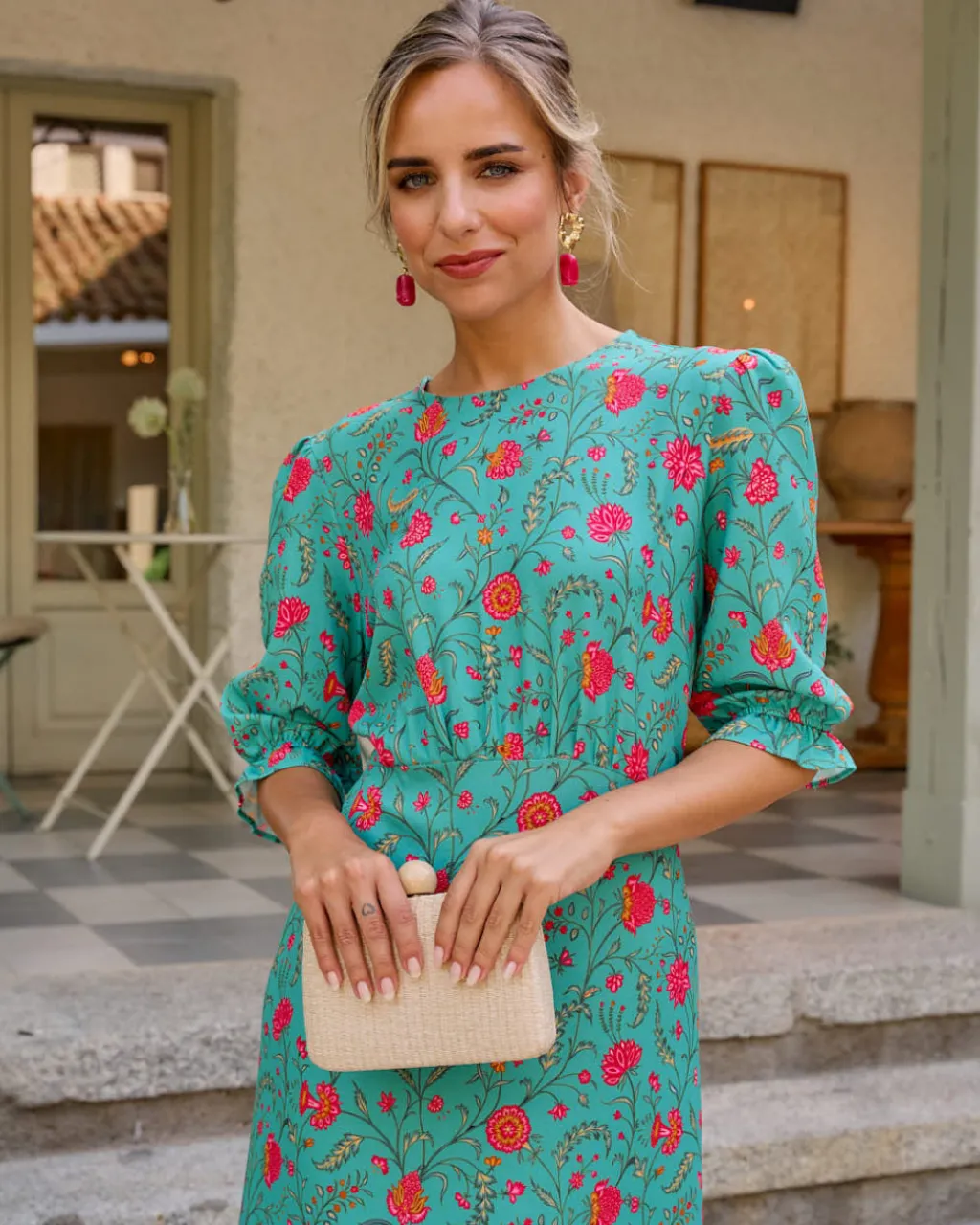 Polin et moi FERIA>Vestido Midi María Isabel TURQUESA