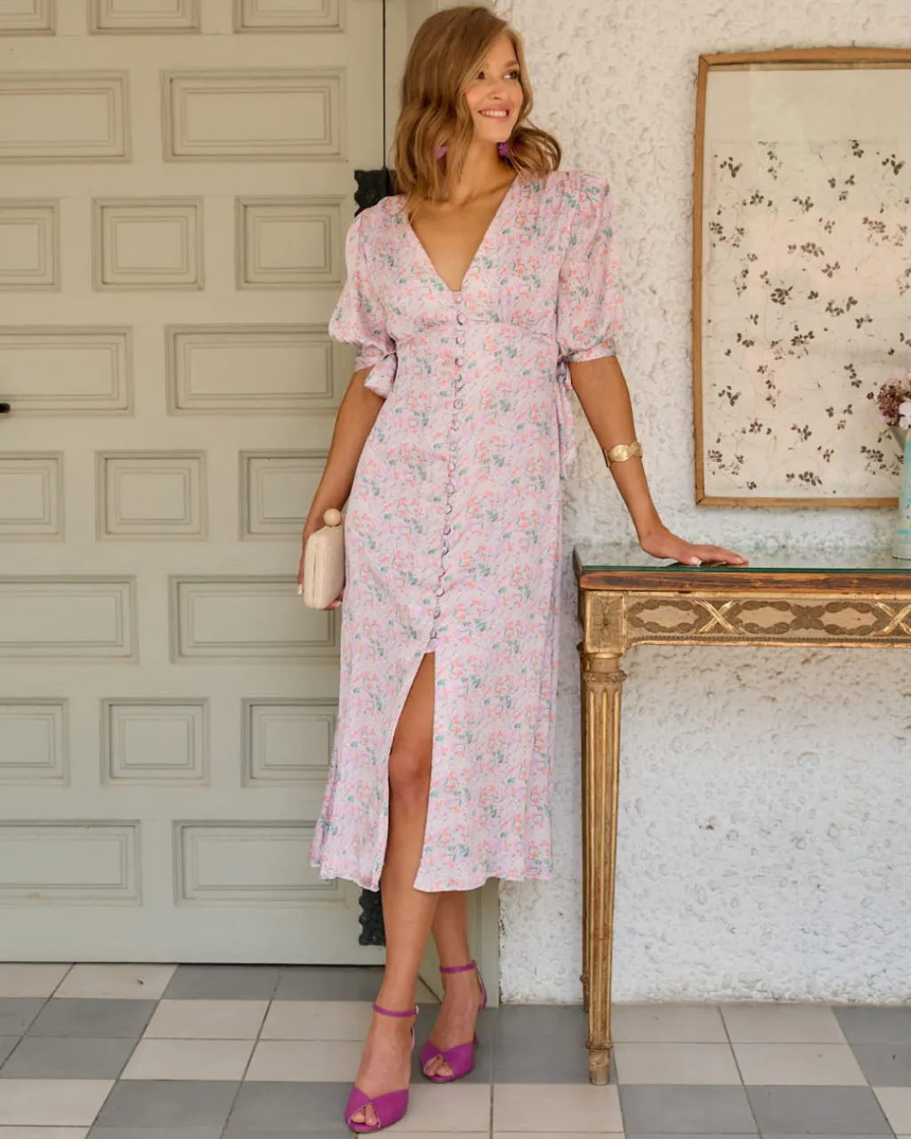 Polin et moi VESTIDOS INVITADA>Vestido Midi Megan Malva