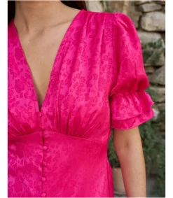 Polin et moi FERIA|VESTIDOS INVITADA>Vestido Midi Ula Fucsia