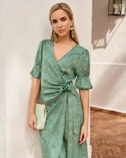 Polin et moi FERIA|VESTIDOS INVITADA>Vestido Midi Yara Eucalipto