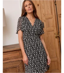 Polin et moi VESTIDOS Y MONOS>Vestido Pájaros Meredith negro