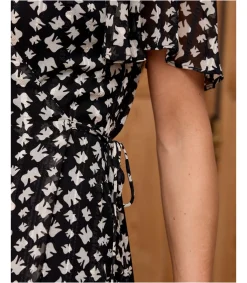 Polin et moi VESTIDOS Y MONOS>Vestido Pájaros Meredith negro