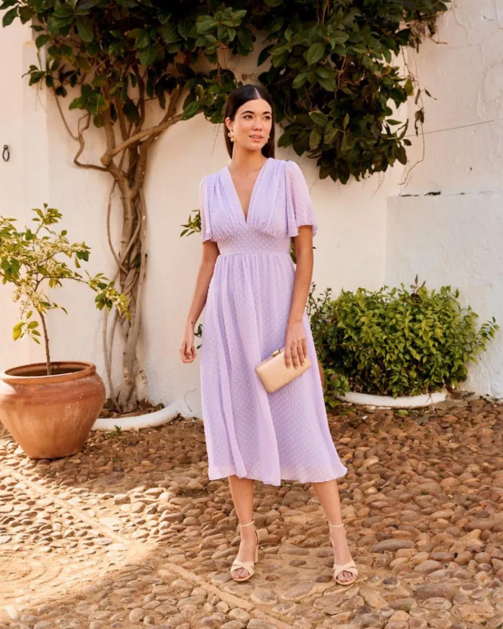 Polin et moi VESTIDOS INVITADA>Vestido Plumeti Ikia Lila